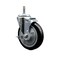 Service Caster 5'' Black Poly Wheel Swivel 7/16'' Grip Ring Stem Caster with Brake SCC-GR20S514-PPUB-BLK-TLB-716138 - alternate 1